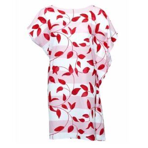 Anna Cate White Pink Striped Floral Printed Eva Mini Dress